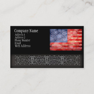 Carte De Visite Drapeau américain affligé