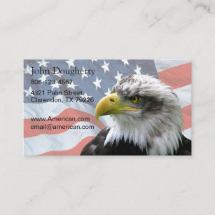 Carte De Visite Drapeau américain chauve d'Eagle patriotique