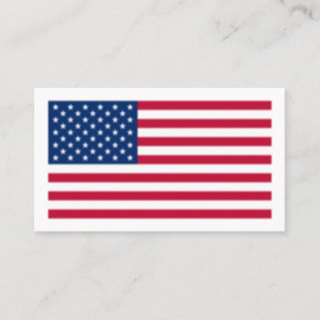 Carte De Visite Drapeau américain flou (Devant)