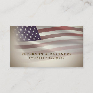 Carte De Visite Drapeau américain | Gradation transparente | VINTA