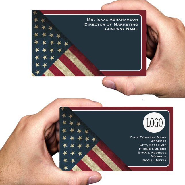 Carte De Visite Drapeau américain patriotique (Créateur téléchargé)