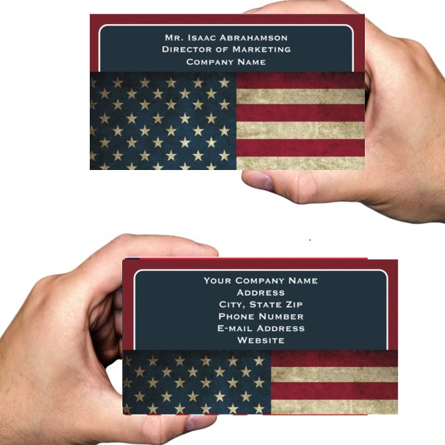 Carte De Visite Drapeau américain patriotique (Créateur téléchargé)