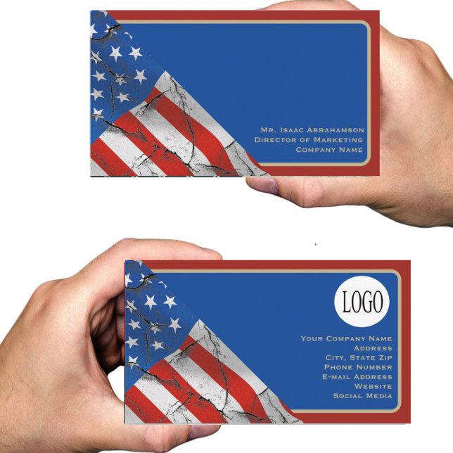 Carte De Visite Drapeau américain patriotique (Créateur téléchargé)