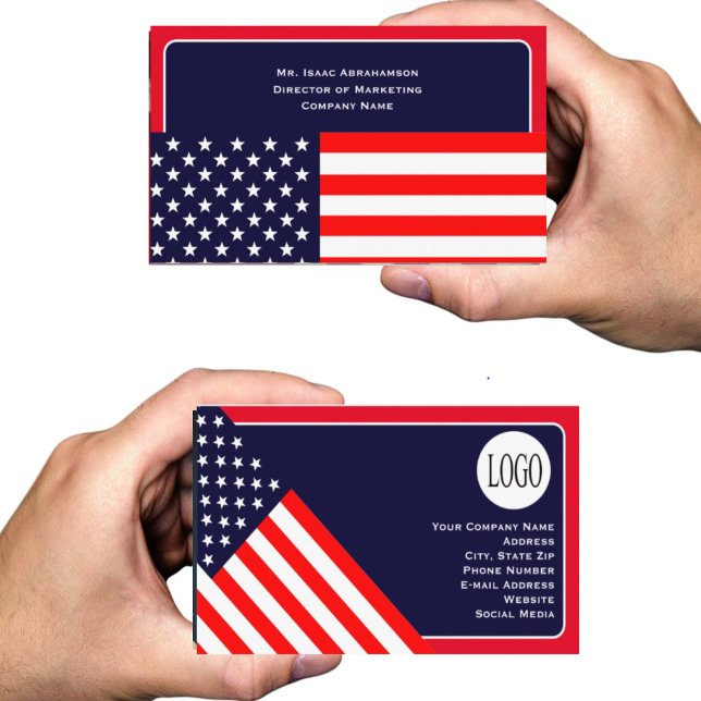 Carte De Visite Drapeau américain patriotique (Créateur téléchargé)