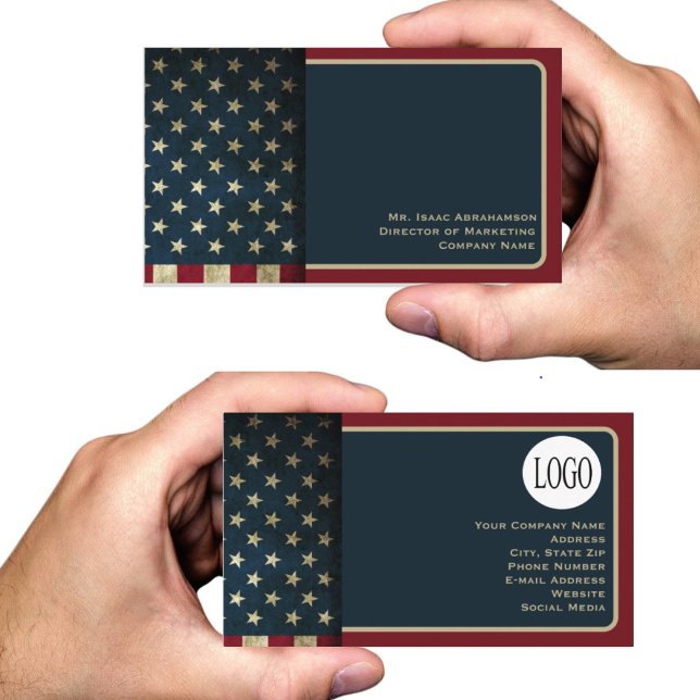Carte De Visite Drapeau américain patriotique (Créateur téléchargé)