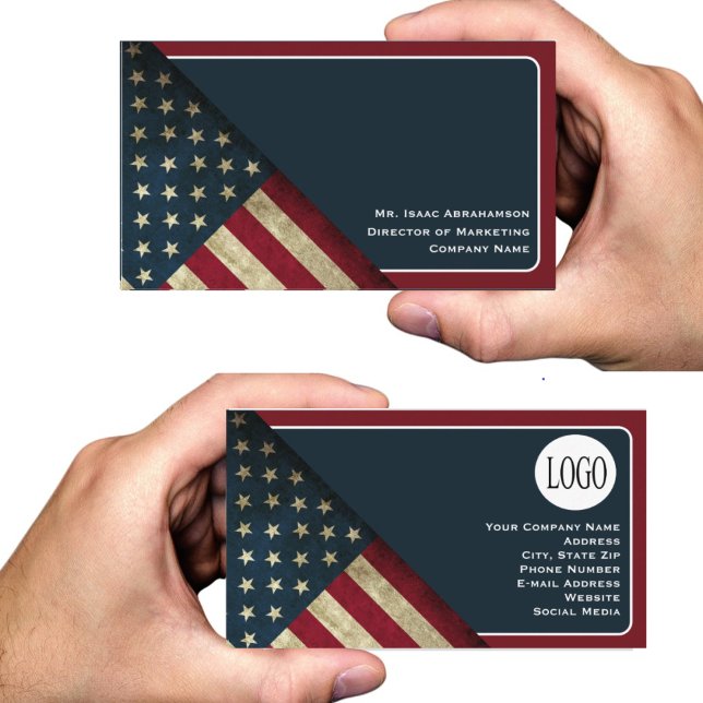 Carte De Visite Drapeau américain patriotique (Créateur téléchargé)