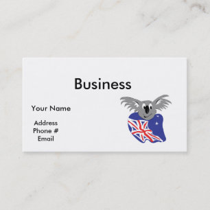 Carte De Visite drapeau australien koala