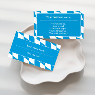 Carte De Visite Drapeau Bavière bleu et blanc Motif