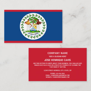 Carte De Visite Drapeau bélizien, Drapeau du Belize