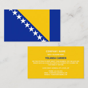 Carte De Visite Drapeau bosniaque, Drapeau de Bosnie-Herzégovine