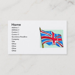 Carte de visite drapeau britannique