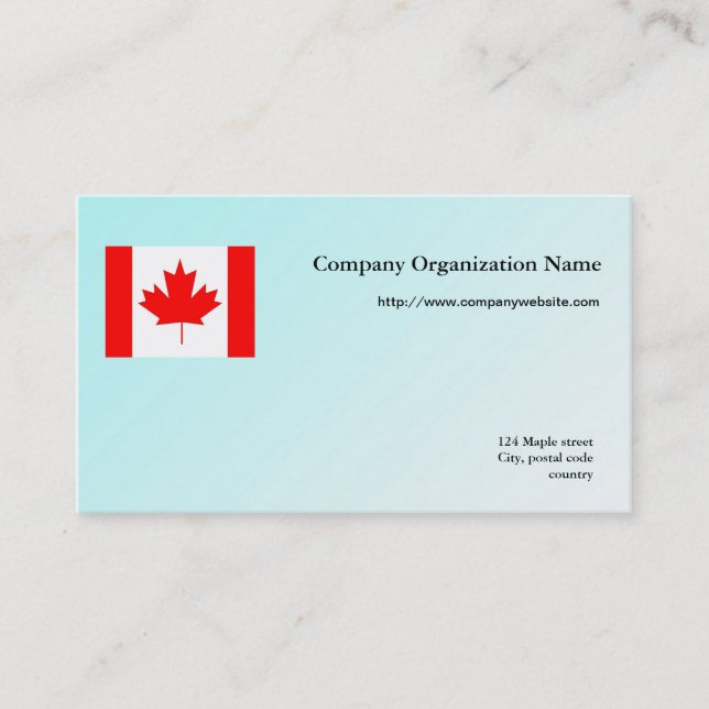 Carte De Visite Drapeau commerce international, arrière - plan ble (Devant)