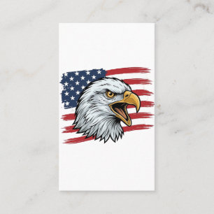 Carte De Visite Drapeau d'aigle patriotique Conception vectorielle