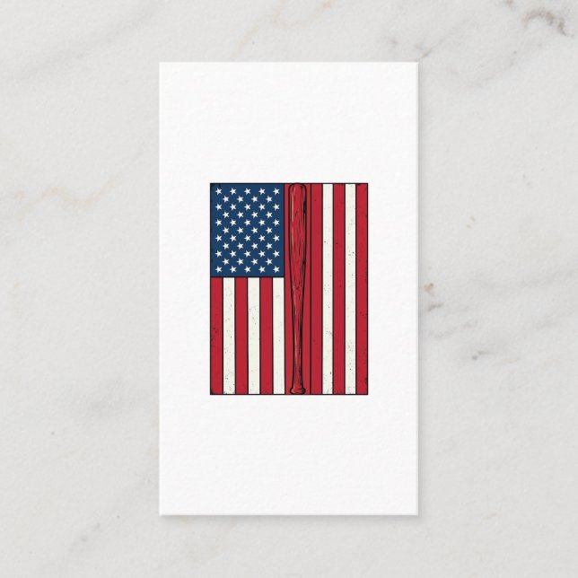 Carte De Visite Drapeau de baseball en détresse design vectoriel v (Devant)