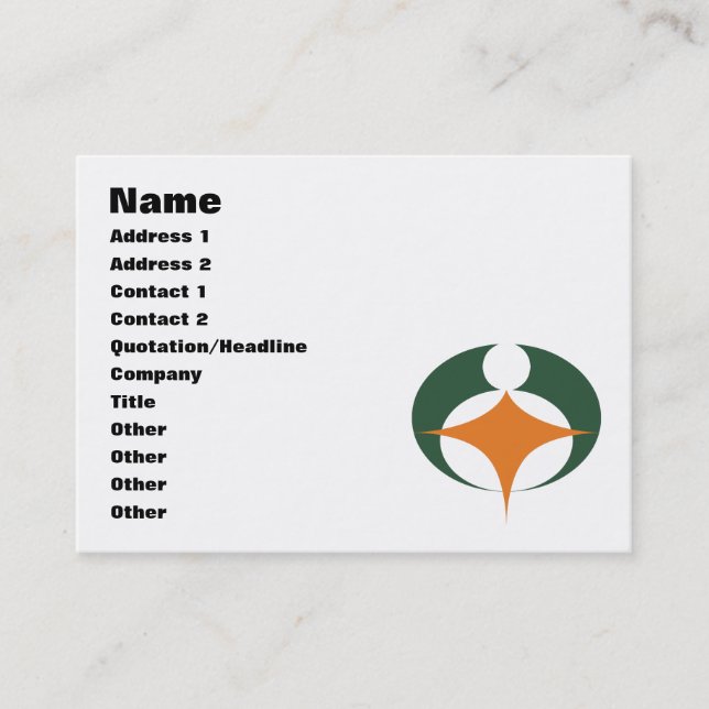 Carte De Visite Drapeau de Koga, Shiga, Japon (Devant)