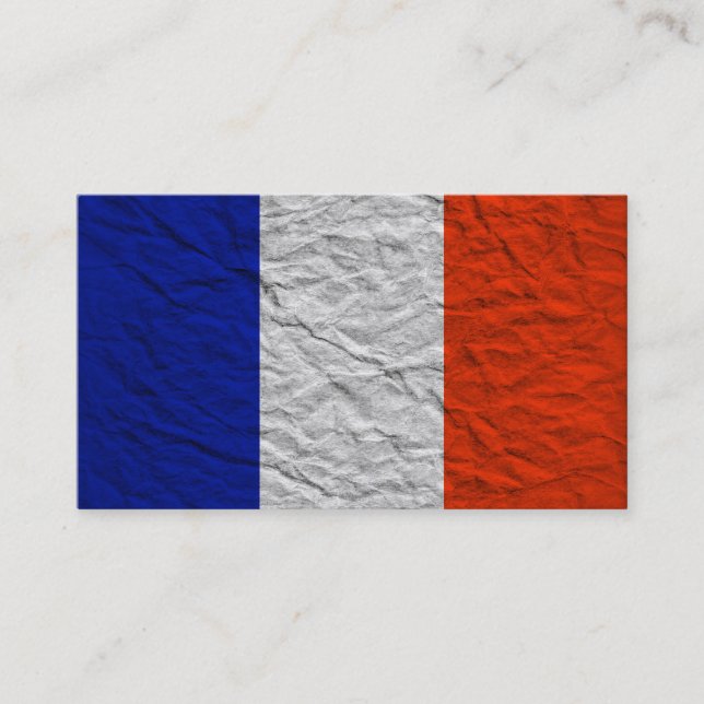 Carte De Visite drapeau de la france (Devant)