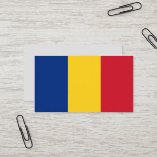 Carte De Visite Drapeau de la Roumanie