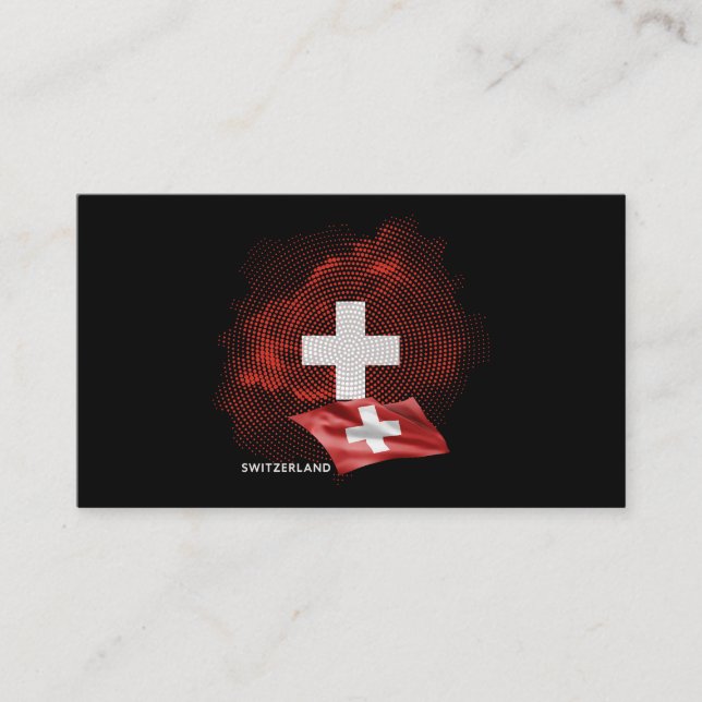 Carte De Visite drapeau de la Suisse (Devant)