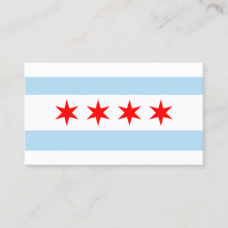 Carte De Visite Drapeau de la ville de Chicago