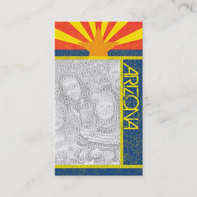 Carte De Visite drapeau de l'arizona (Devant)