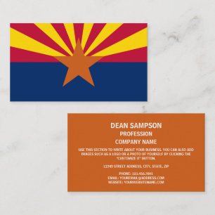 Carte De Visite Drapeau de l'Arizona, Drapeau de l'Arizona