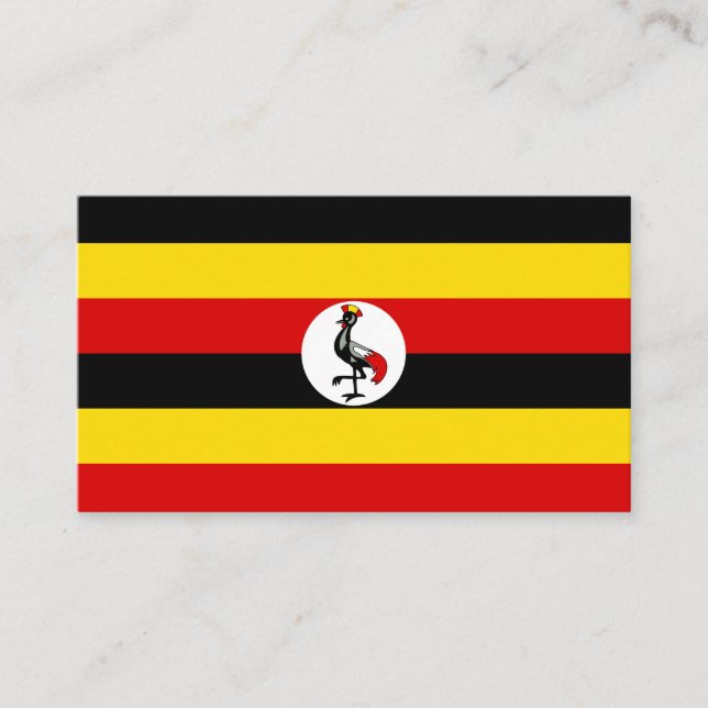 Carte De Visite Drapeau de l'Ouganda (Devant)