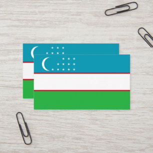 Carte De Visite Drapeau de l'Ouzbékistan