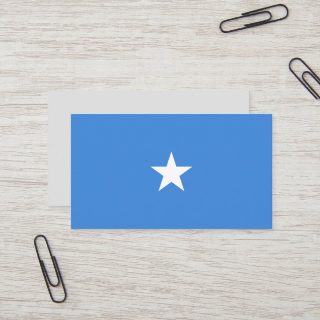 Carte De Visite Drapeau de Somalie (Devant/Arrière en situation)
