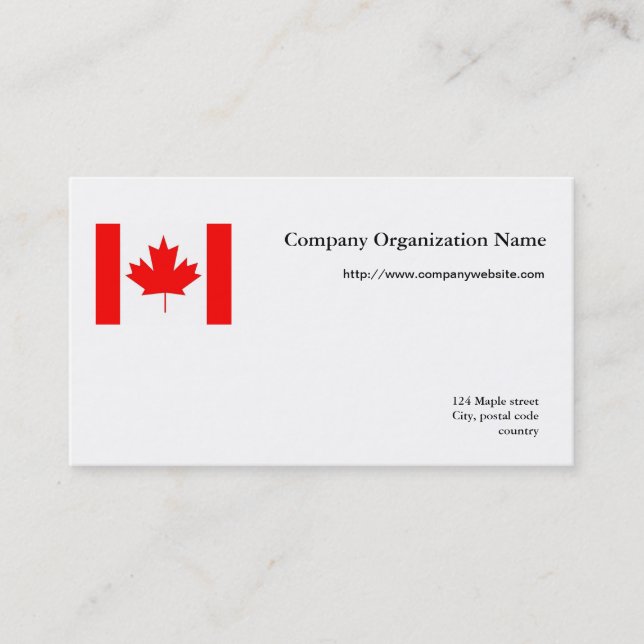 Carte De Visite Drapeau des entreprises internationales (Devant)