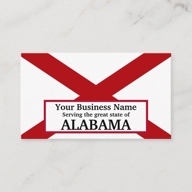 Carte De Visite Drapeau d'État de l'Alabama (Devant)