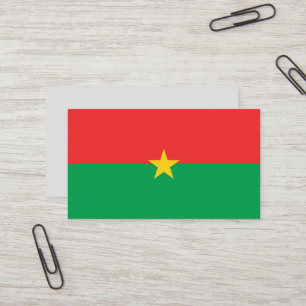 Carte De Visite drapeau du Burkina Faso