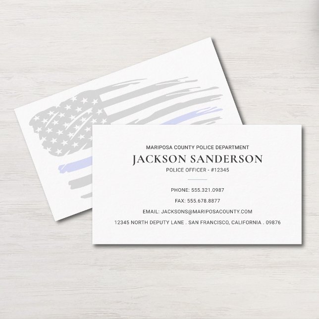 Carte De Visite Drapeau du département de police de l'agent de pol (Police Officer Department Law Enforcement Flag Business Card)