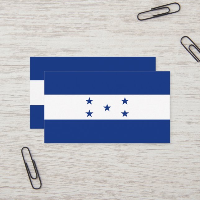 Carte De Visite Drapeau du Honduras (Devant/Arrière en situation)