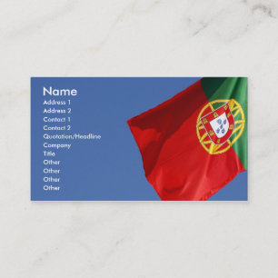 Carte De Visite Drapeau du Portugal