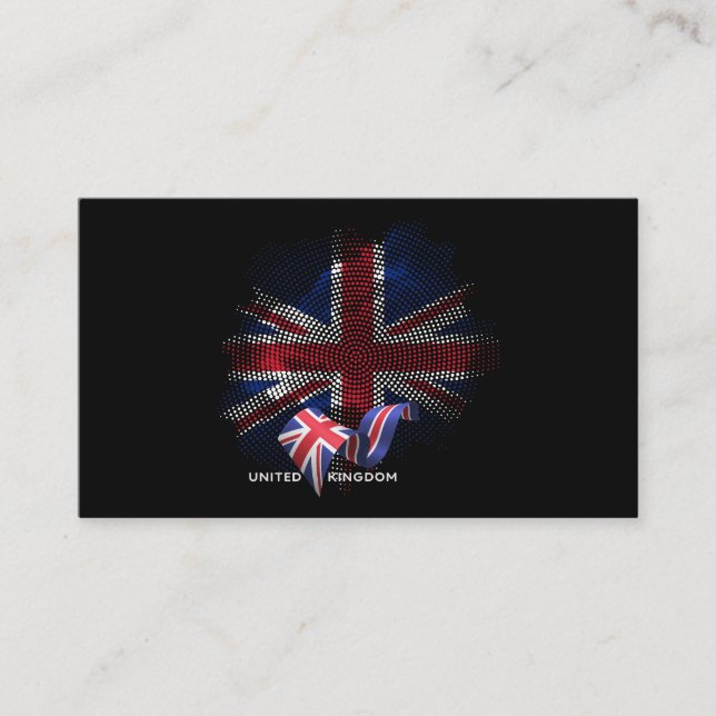 Carte De Visite Drapeau du Royaume-Uni (Devant)