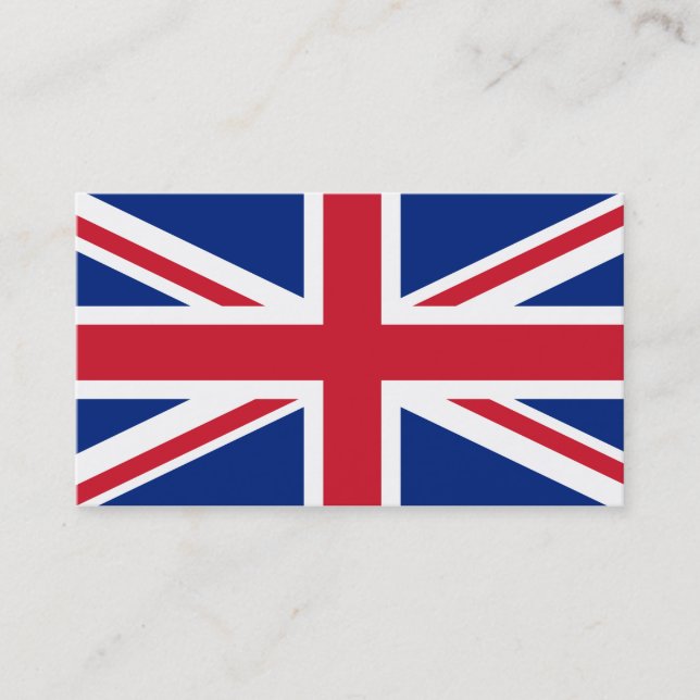 Carte De Visite Drapeau du Royaume-Uni personnalisé (Devant)