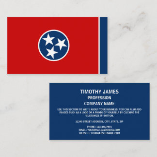 Carte De Visite Drapeau du Tennessean, Drapeau du Tennessee