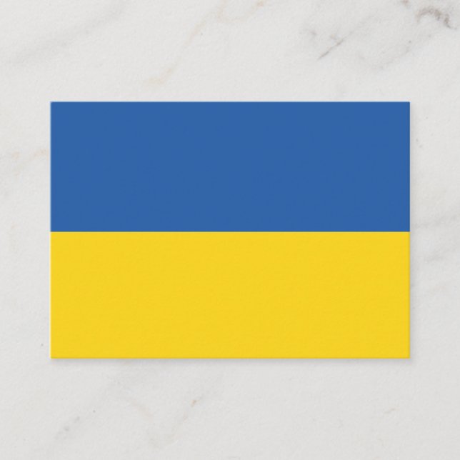 Carte De Visite Drapeau d'Ukraine (Devant)