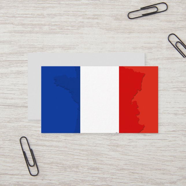 Carte De Visite drapeau français (Devant/Arrière en situation)