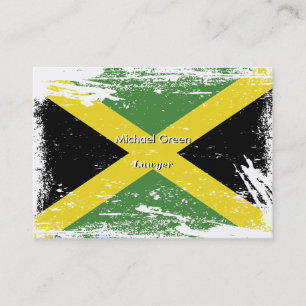 Carte De Visite Drapeau grunge de la Jamaïque