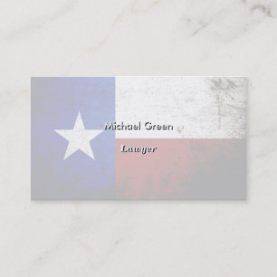 Carte De Visite Drapeau grunge noir d'état du Texas