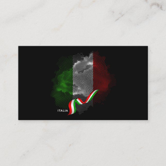Carte De Visite Drapeau italien (Devant)