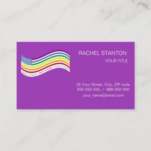 Carte De Visite Drapeau LGBT (Devant)