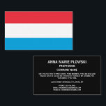 Carte De Visite Drapeau luxembourgeois, Drapeau du Luxembourg<br><div class="desc">Drapeau luxembourgeois,  Drapeau des Cartes de visite luxembourgeois par The Carte de visite Store.</div>