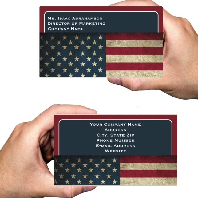 Carte De Visite Drapeau patriotique américain (Créateur téléchargé)