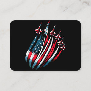 Carte De Visite Drapeau Patriotique USA Jets Boys 4 juillet