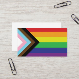 Carte De Visite Drapeau progressiste LGBTQIA