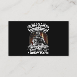 Carte De Visite Drapeau rétro US Vétérinaire Jour Dont Mess Avec M