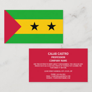 Carte De Visite Drapeau São Tomé et Príncipe