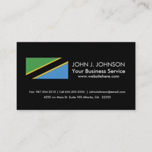 Carte De Visite Drapeau tanzanien